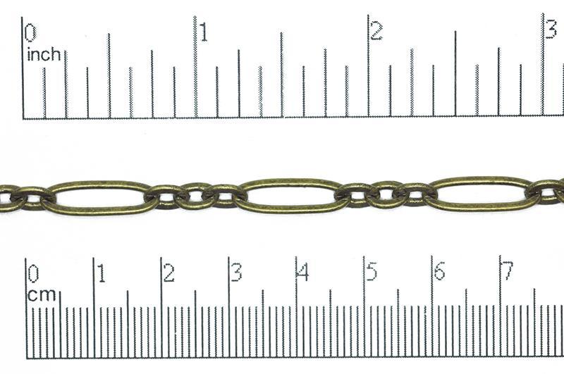 17.7mm x 6mm Paperclip Cable Chain Sold by The Foot - CH 821