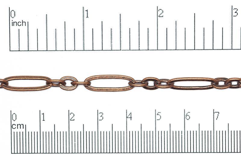 17.7mm x 6mm Paperclip Cable Chain Sold by The Foot - CH 821