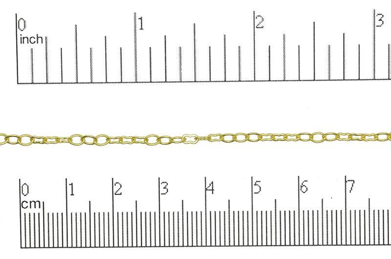 5mm x 3mm Peanut Link Chain - Made of Brass - Sold by the Foot - Ch-33
