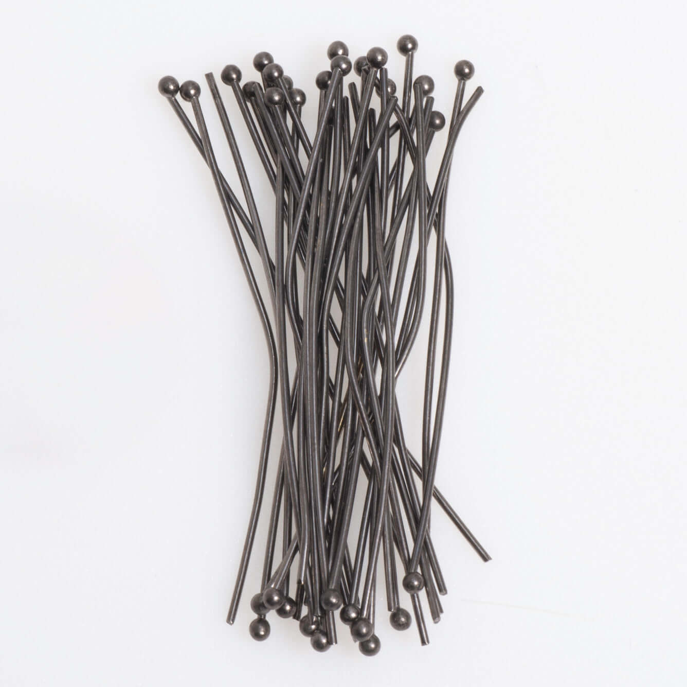 2 Inch Head Pin with 2mm Ball 20 Gauge - Hypoallergenic Brass - Multiple Finishes - Per Piece
