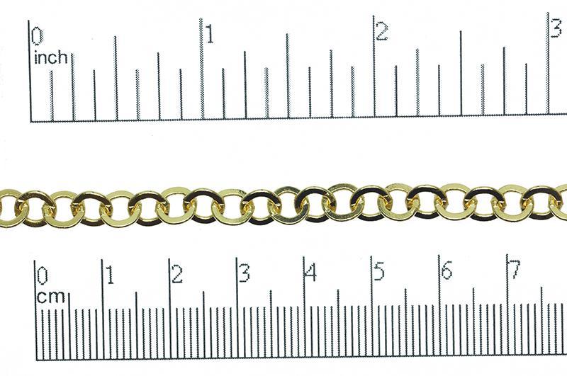 6.4mm Smooth Flat Link Cable Chain Sold by The Foot - CH 871