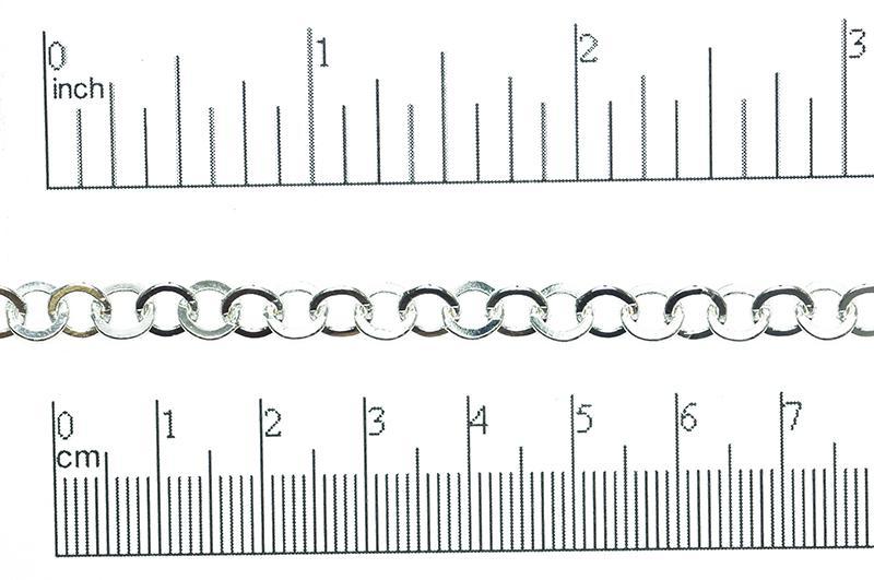 6.4mm Smooth Flat Link Cable Chain Sold by The Foot - CH 871