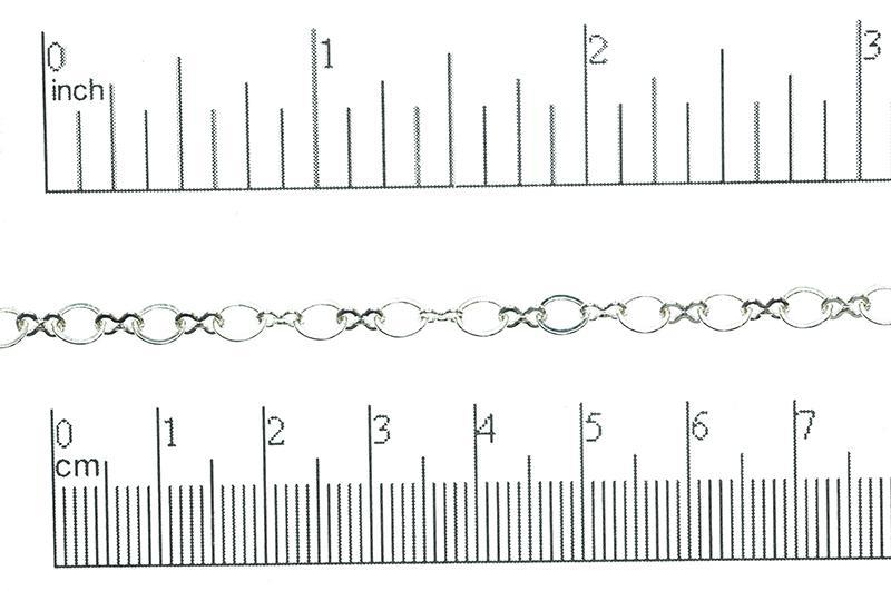 5.4mm x 4.4mm Oval &amp; 5.2mm x 3mm Figure 8 Cable Chain Sold by The Foot - CH 868