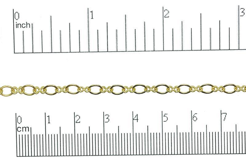 5.4mm x 4.4mm Oval &amp; 5.2mm x 3mm Figure 8 Cable Chain Sold by The Foot - CH 868