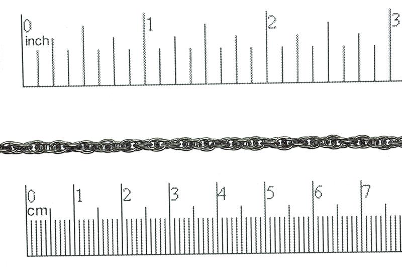 3mm Spiga Rope Spiral Chain - Sold by the Foot - Multiple Finishes - CH 870