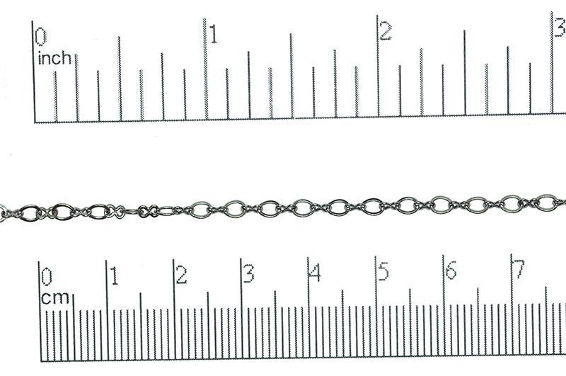 Cable Chain Small Size - Multiple Finishes Available- Measures 3.5mm x 3mm - Sold by the Foot - CH 245