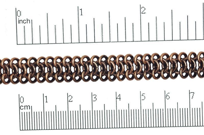 11mm Medieval Round Chainmail Chain - Made of Brass - Sold by the Foot - Ch-303