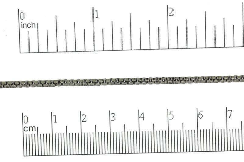 Box Chain 2mm available in Multiple Colors sold by the Foot - CH 304