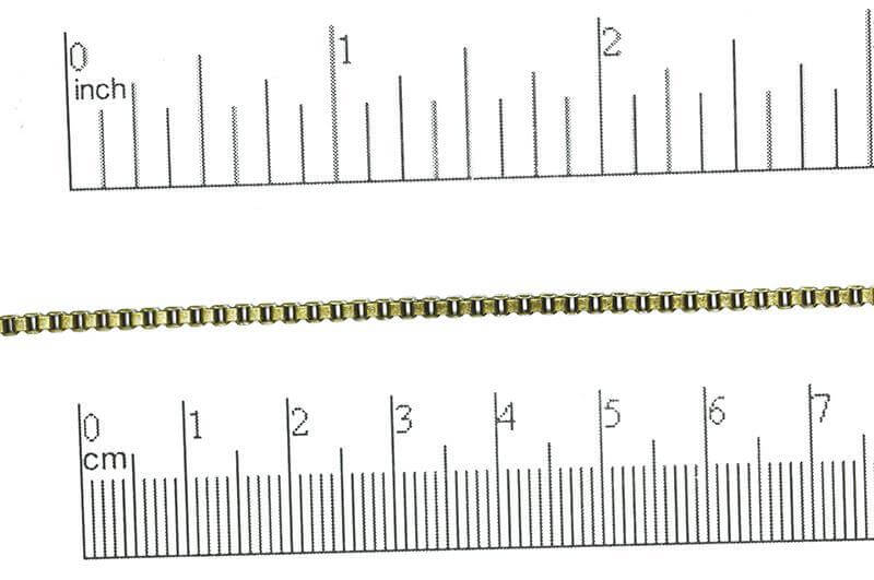 Box Chain 2mm available in Multiple Colors sold by the Foot - CH 304