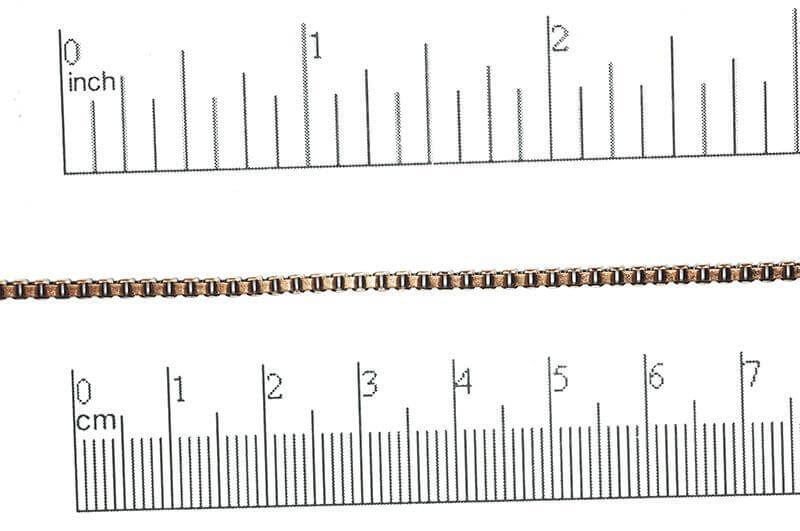 Box Chain 2mm available in Multiple Colors sold by the Foot - CH 304