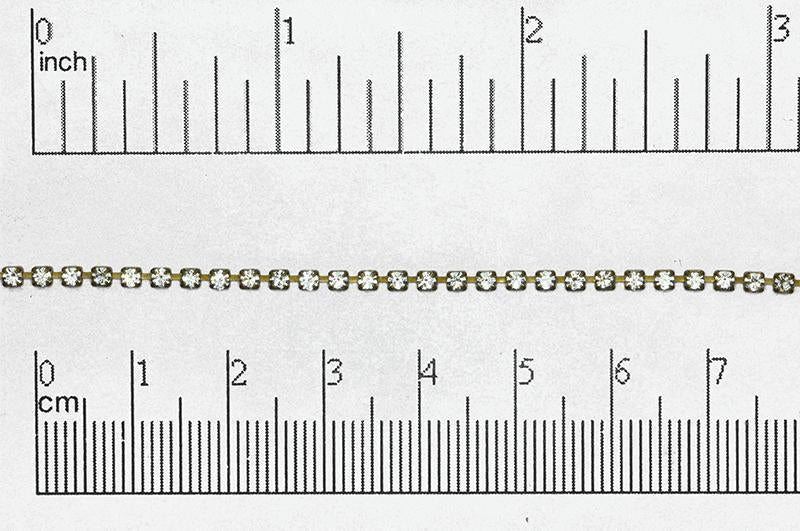 2mm Crystal Rhinestone Cup Chain Sold by The Foot - CH 852