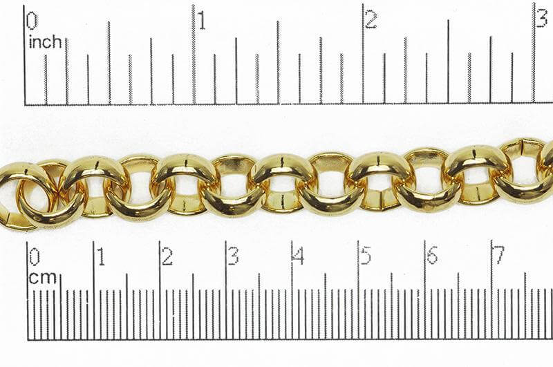 Rolo Belcher Chain XXL Size measures 11mm available in Multiple Finishes sold by the Foot - CH 864