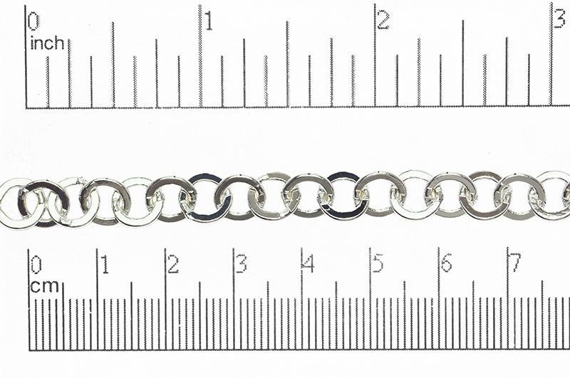 7.9mm x 7.5mm Smooth Flat Cable Chain Sold by The Foot - CH 866