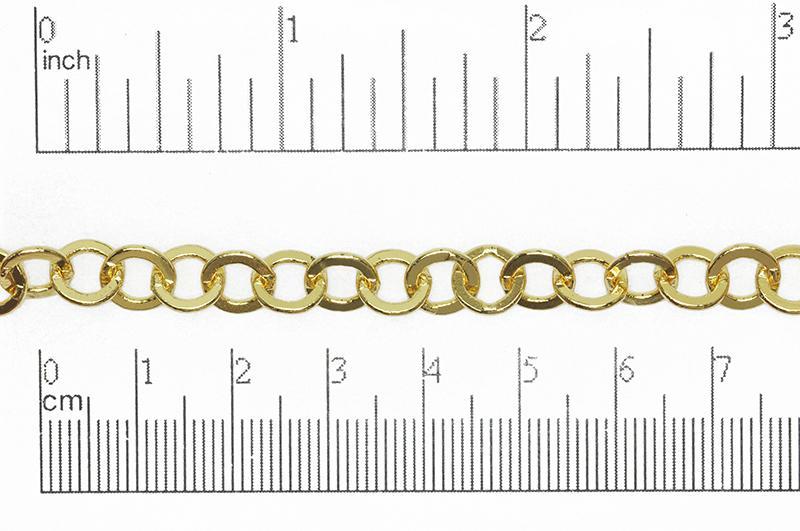 7.9mm x 7.5mm Smooth Flat Cable Chain Sold by The Foot - CH 866