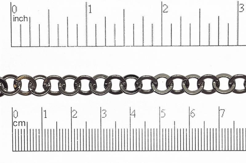 7.9mm x 7.5mm Smooth Flat Cable Chain Sold by The Foot - CH 866