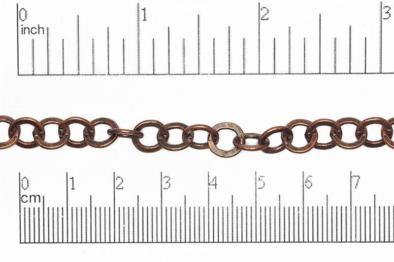 7.9mm x 7.5mm Smooth Flat Cable Chain Sold by The Foot - CH 866