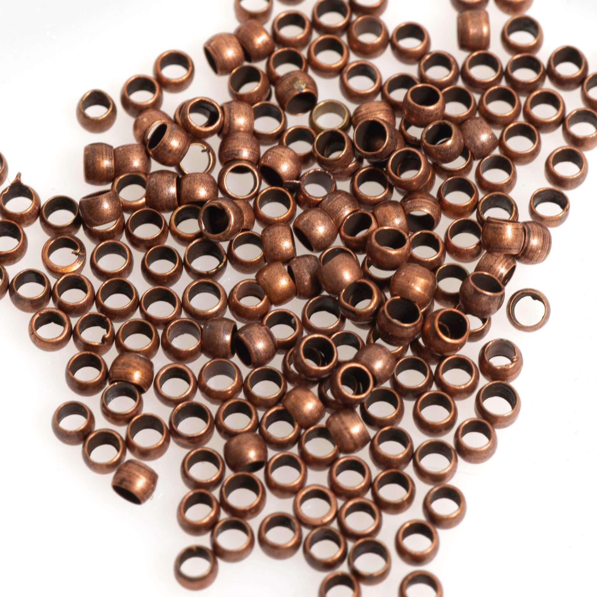 Crimp Bead Seamless - Measures 2mm - Size XXS - Available in Multiple Colors - Sold by the Gross - CRBD2