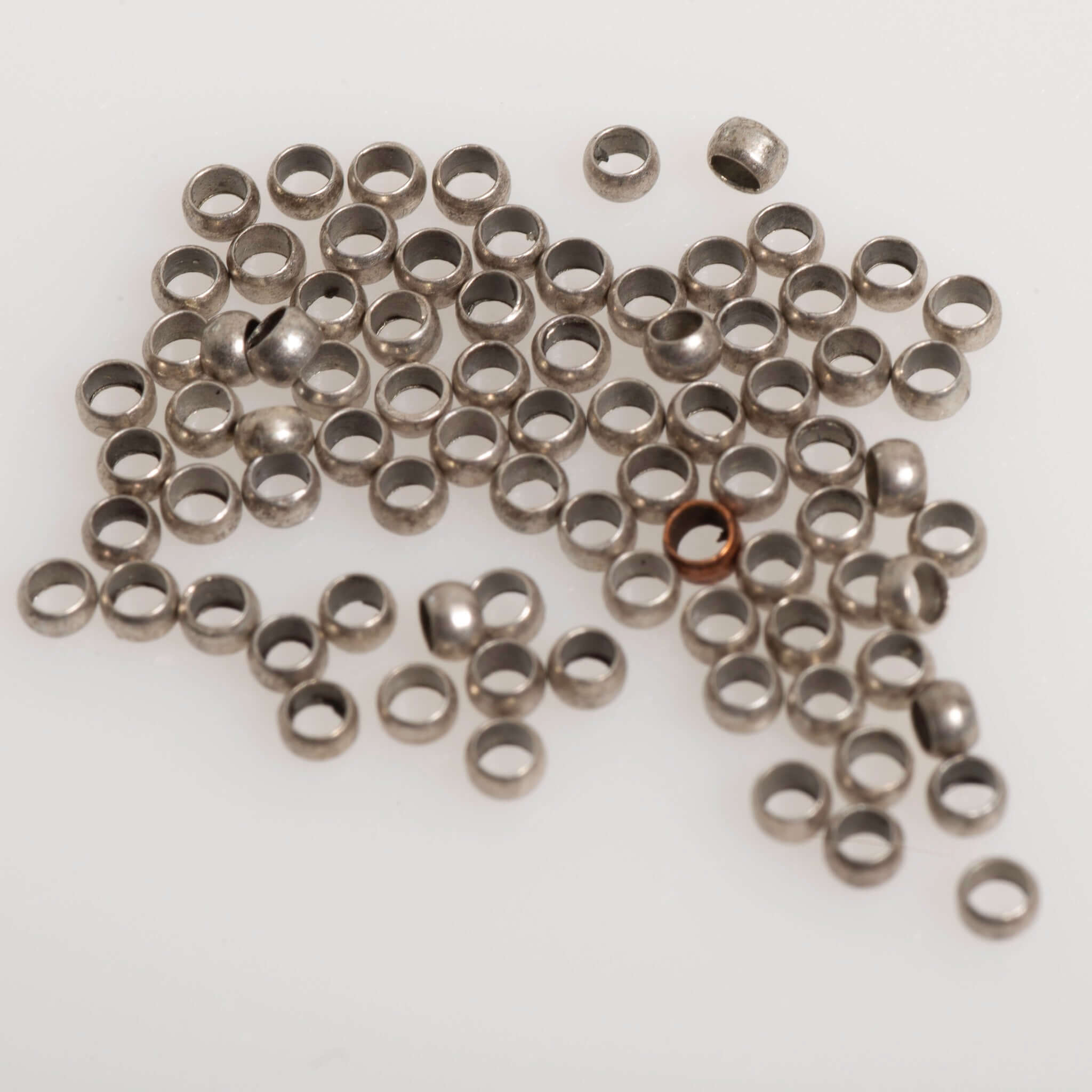Crimp Bead Seamless - Measures 2mm - Size XXS - Available in Multiple Colors - Sold by the Gross - CRBD2