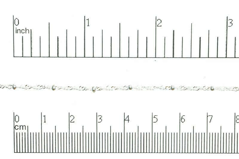 2mm Elegant Twisted Satellite Curb Chain - Made of plated brass - Sold by the foot - Ch-873