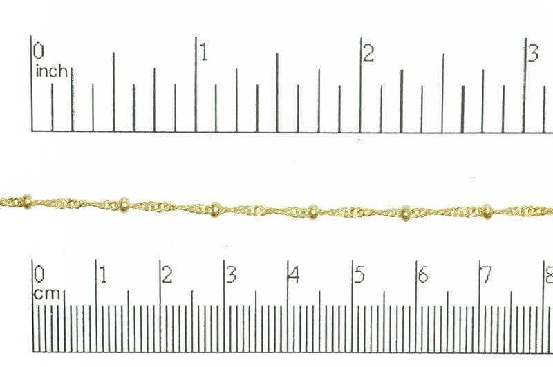 2mm Elegant Twisted Satellite Curb Chain - Made of plated brass - Sold by the foot - Ch-873