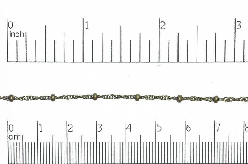 2mm Elegant Twisted Satellite Curb Chain - Made of plated brass - Sold by the foot - Ch-873