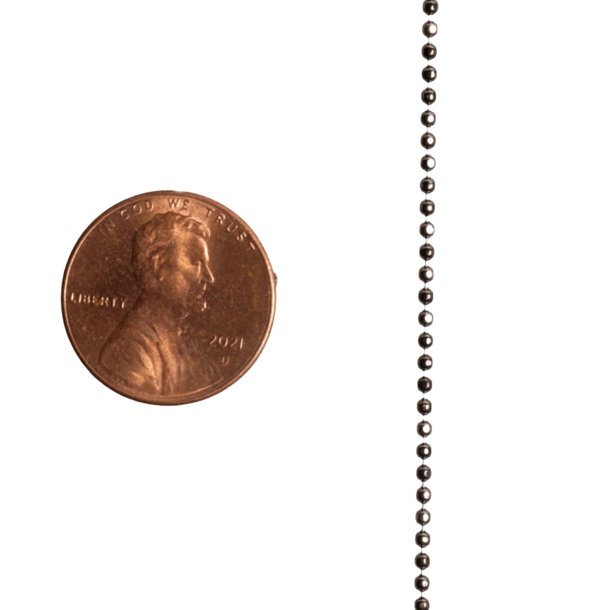 1.5mm Diamond Cut Ball Chain Sold by The Foot - CH 853