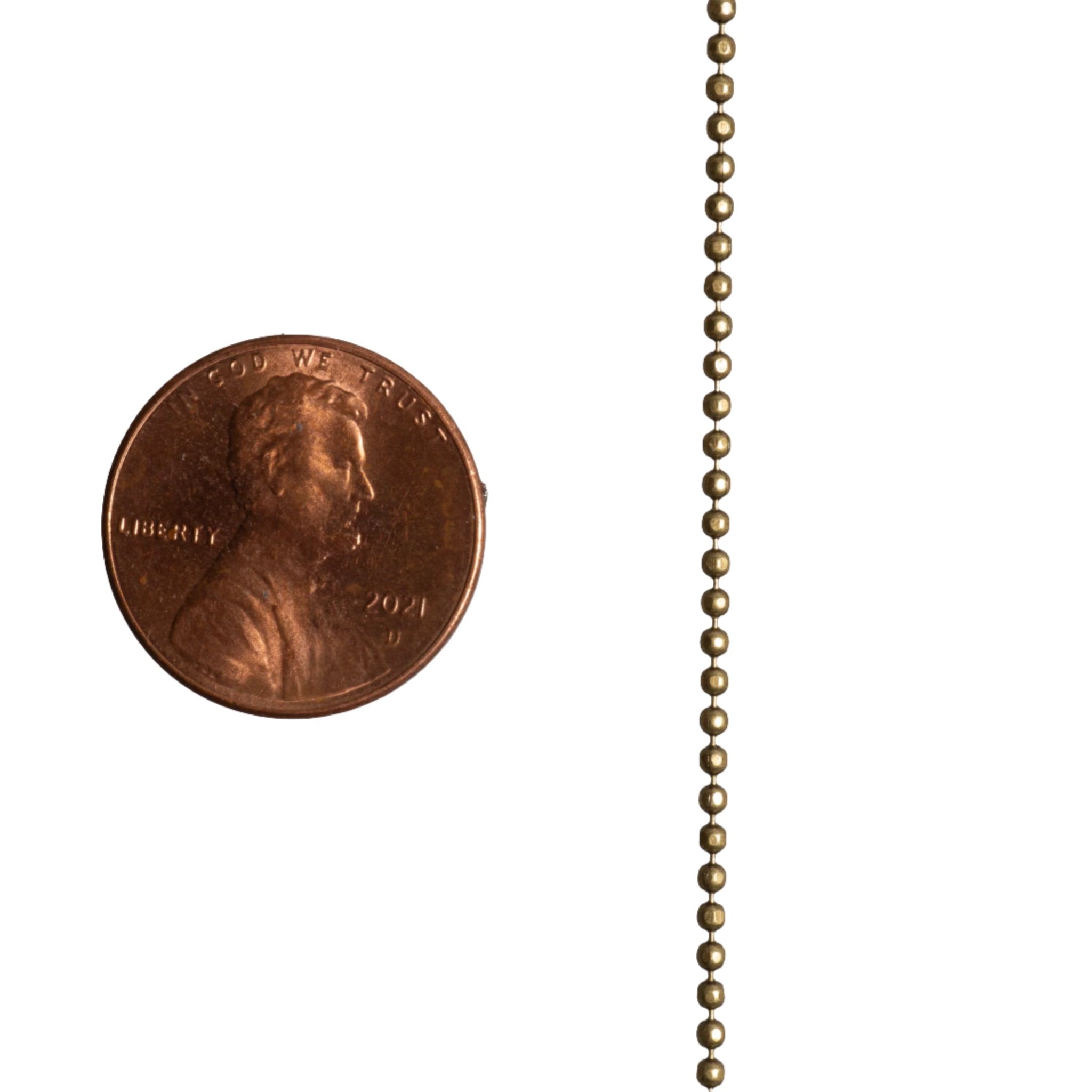1.5mm Diamond Cut Ball Chain Sold by The Foot - CH 853
