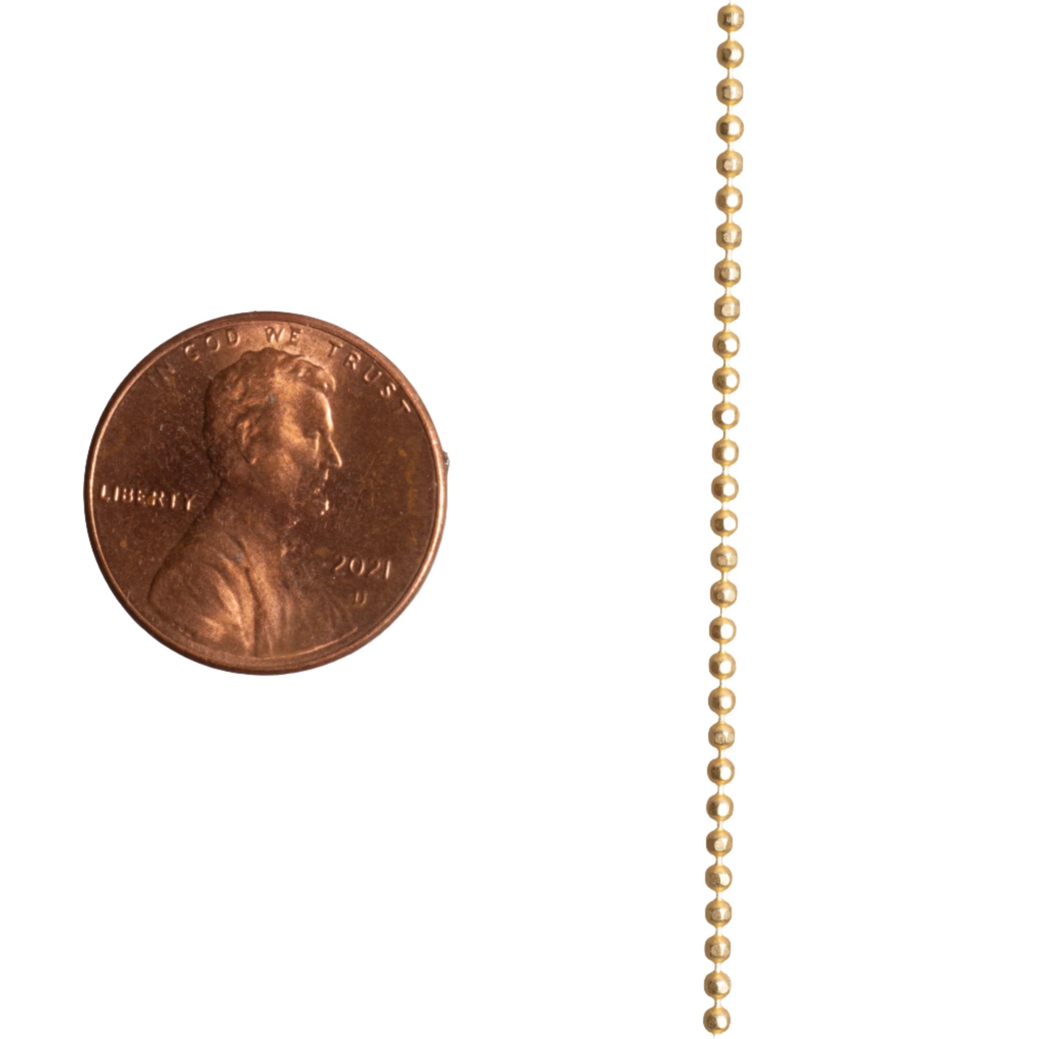 1.5mm Diamond Cut Ball Chain Sold by The Foot - CH 853