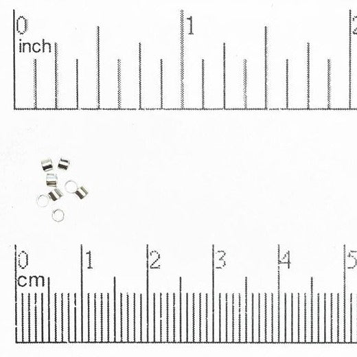Crimp Tube Seamless - Measures 2 x 2mm - Size XXS - Available in Multiple Colors - Sold by the Gross - CRTB2