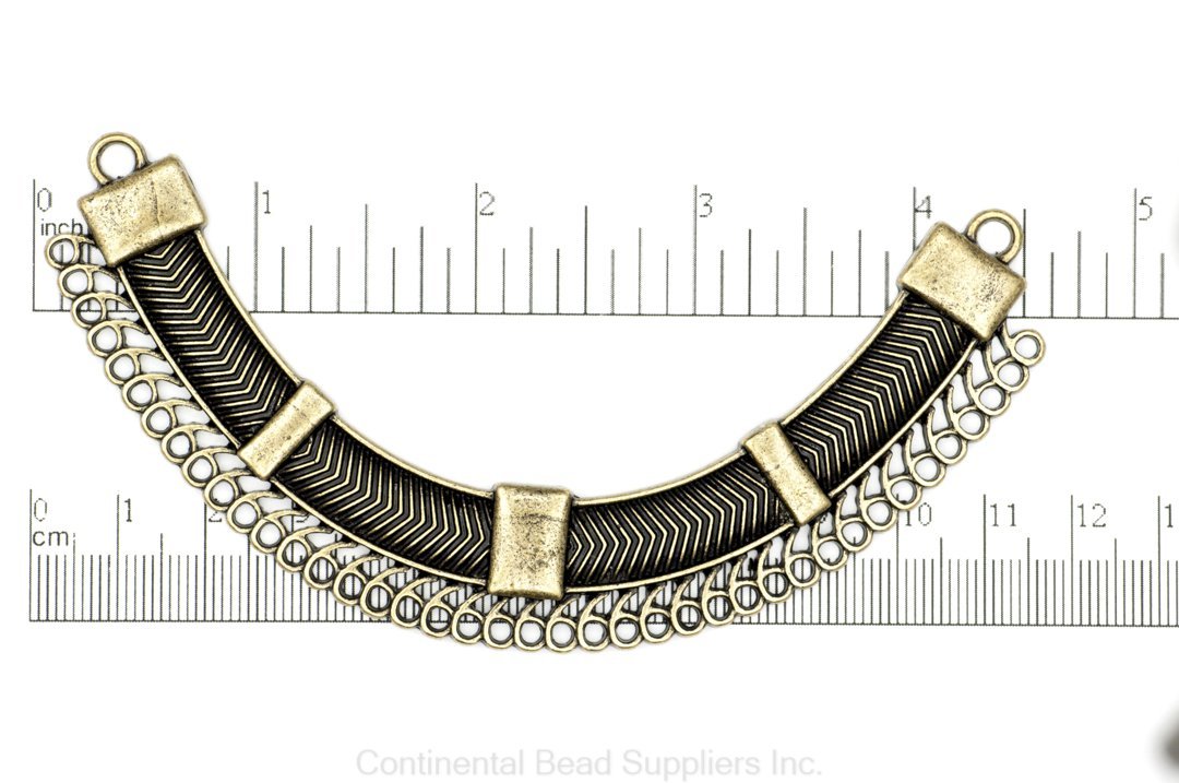 109mm Contemporary Collar Pendant - Made of Pewter - 2 Loops and 43 Holes - Available in 5 Finishes - K97