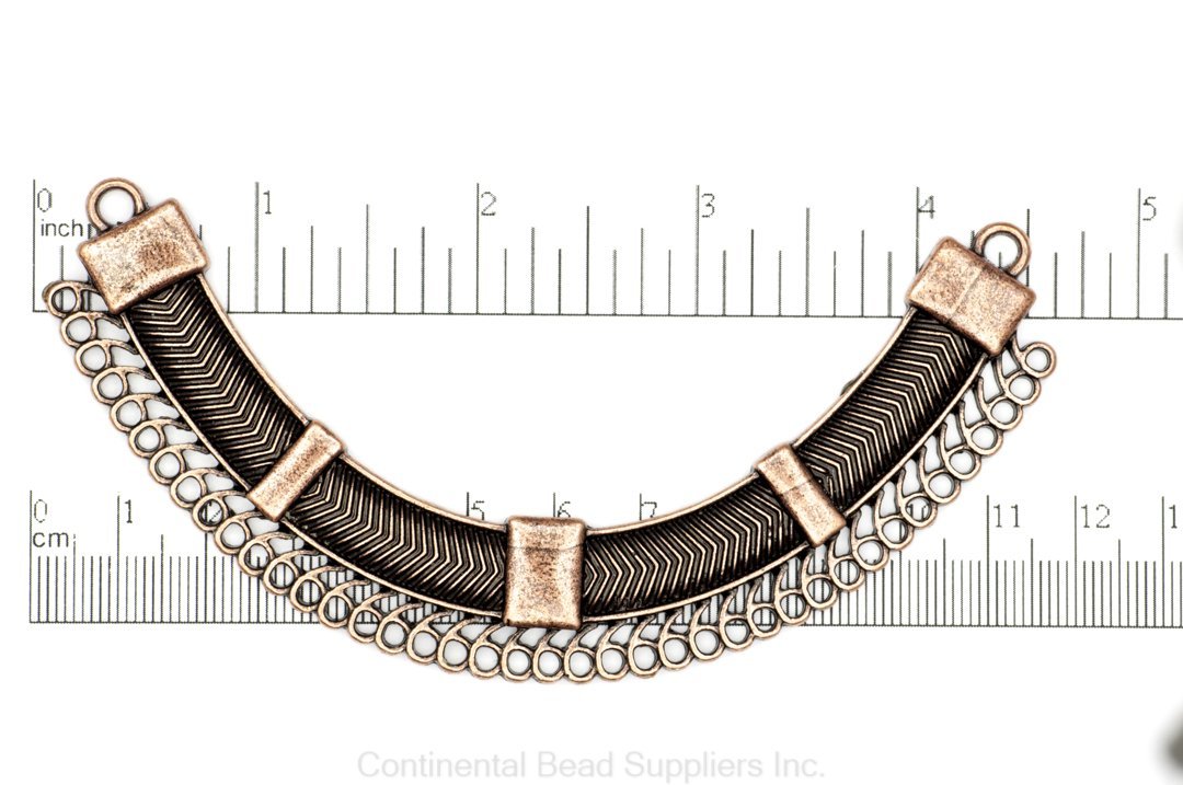 109mm Contemporary Collar Pendant - Made of Pewter - 2 Loops and 43 Holes - Available in 5 Finishes - K97