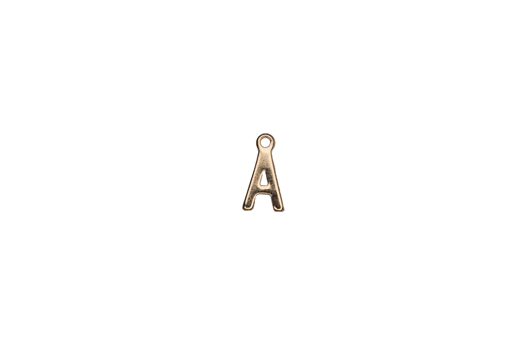 8.5mm Letters of the Alphabet Charms - Available in Silver and Gold - Made of Solid Pewter - Sold Individually