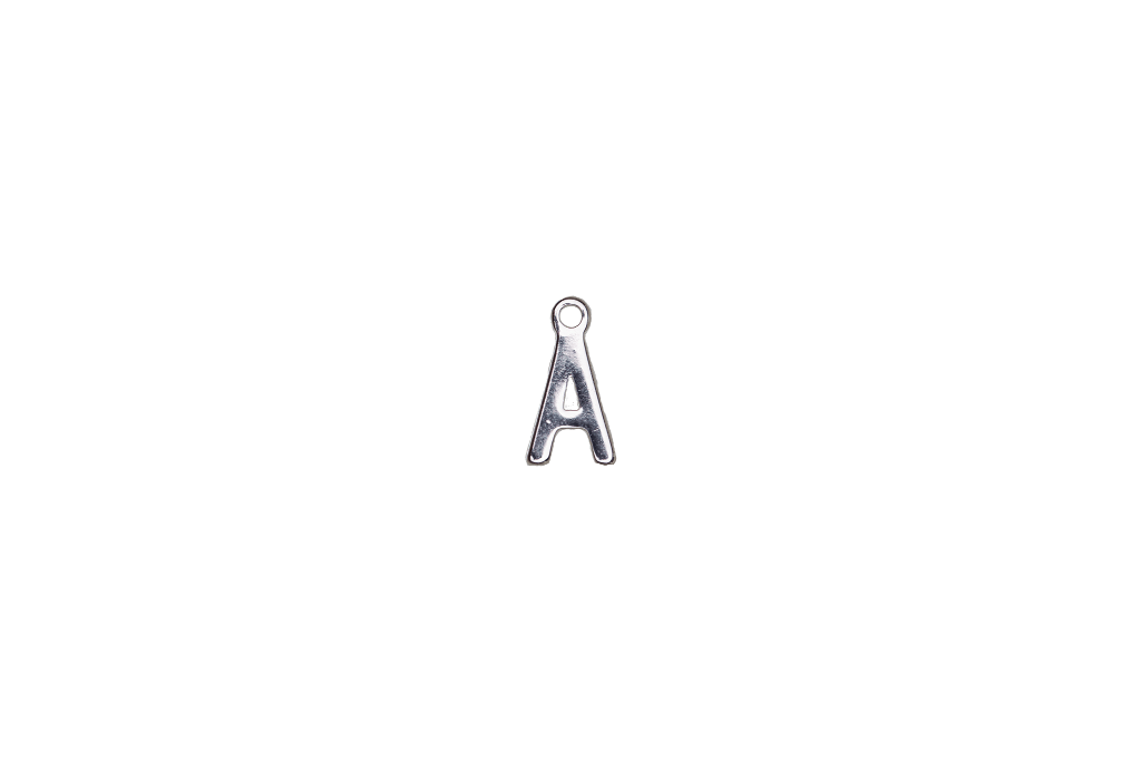 8.5mm Letters of the Alphabet Charms - Available in Silver and Gold - Made of Solid Pewter - Sold Individually