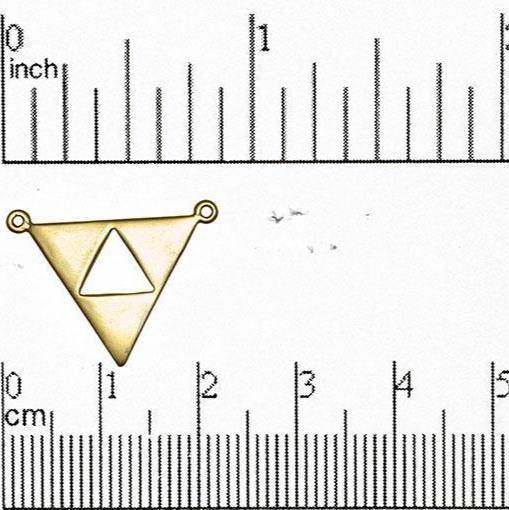 21mm Flat Triangle Cutout Charm Pendant - Made of Brass - Sold Individually - K70