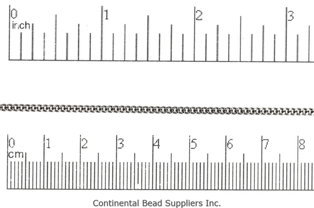 2.2mm Delicate Flat-Curb Chain sold by the Foot - CH 888