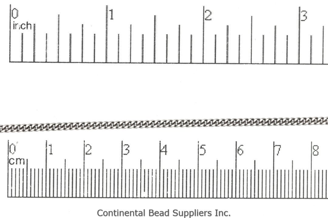 2.2mm Delicate Flat-Curb Chain sold by the Foot - CH 888