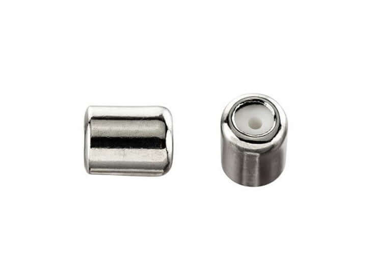 7mm x 5mm Barrel Shaped String-On Clasp w/Silicone Grommet sold by the Piece - SOC 2