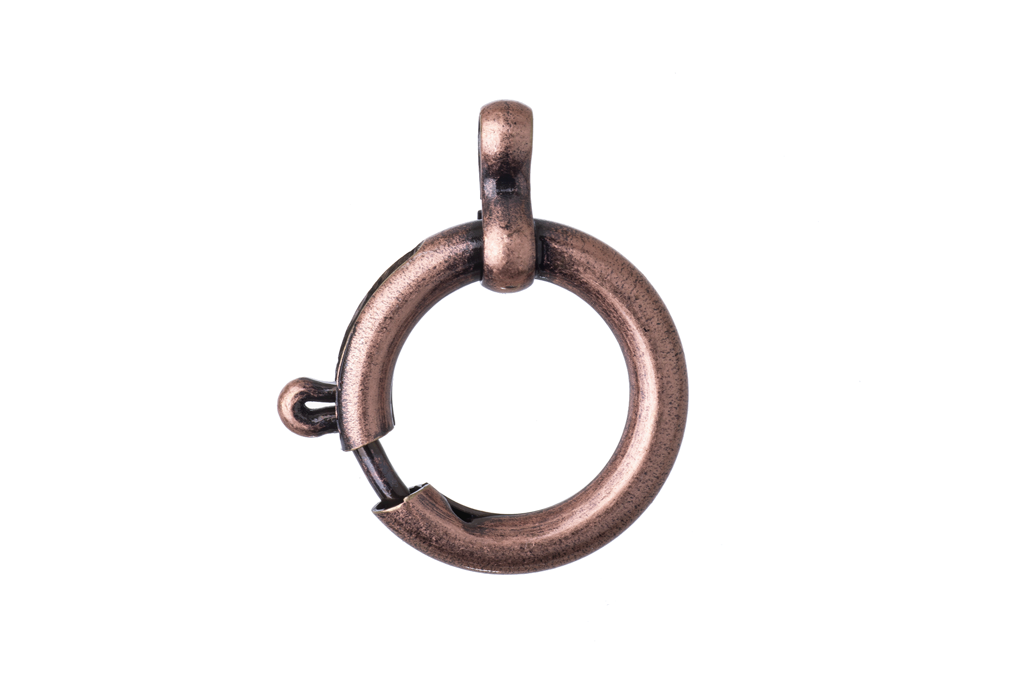 21mm Spring Ring Clasp w/ Loop - Made of plated brass - Sold individually - SR21