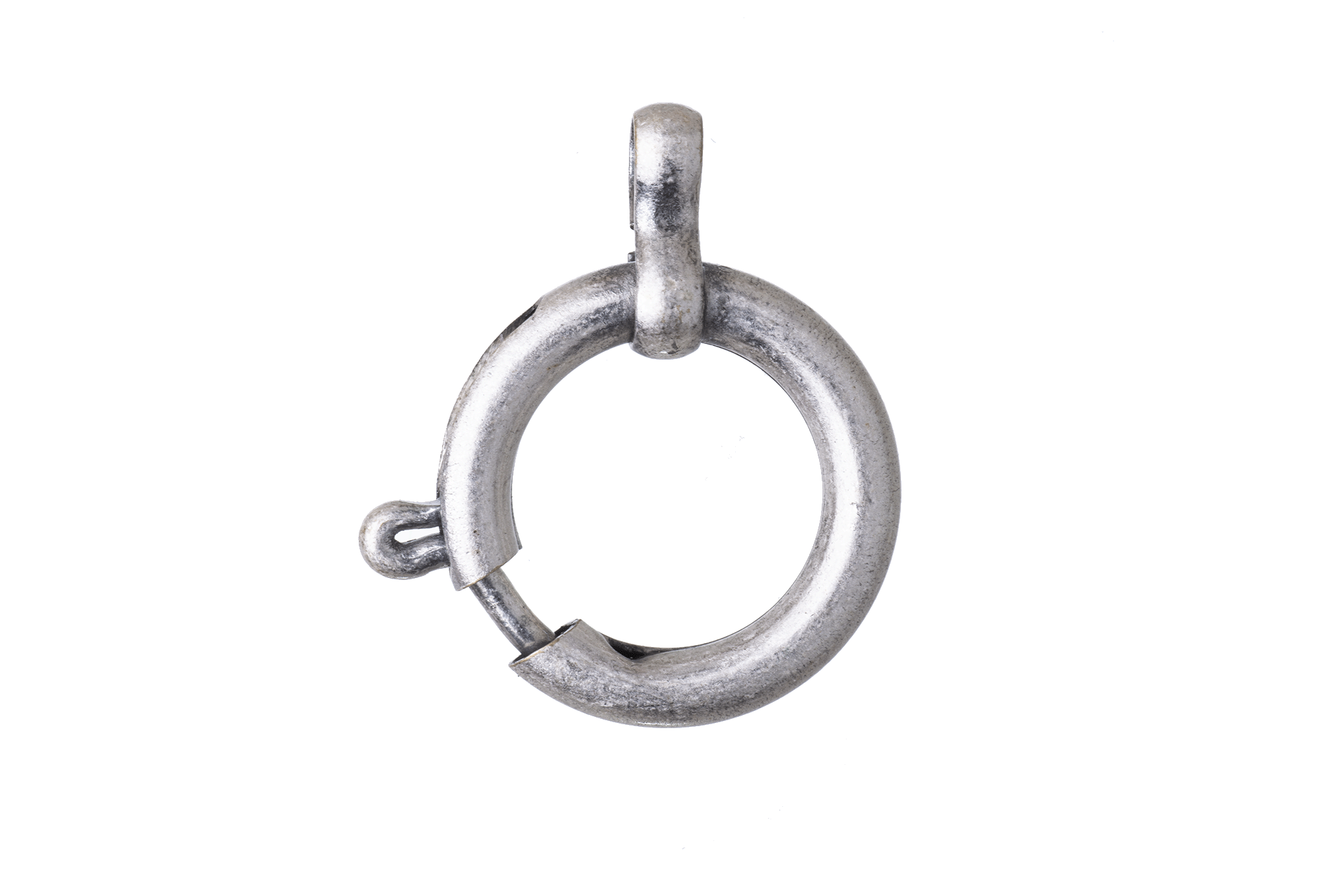 21mm Spring Ring Clasp w/ Loop - Made of plated brass - Sold individually - SR21