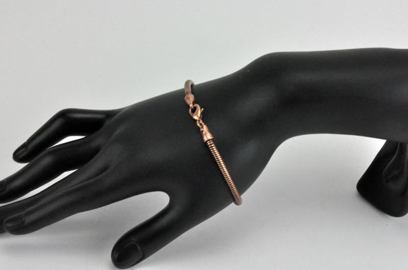 3.2mm Snake Chain Bracelet - 7.5 Inch Length - Finished with Clasp - Sold by the Piece - Multiple Finishes Available - SNAKE2-BR