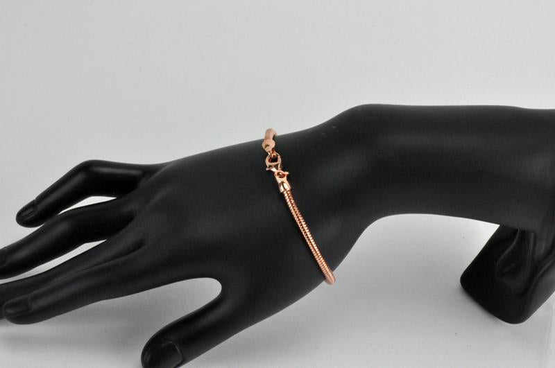 3.2mm Snake Chain Bracelet - 7.5 Inch Length - Finished with Clasp - Sold by the Piece - Multiple Finishes Available - SNAKE2-BR