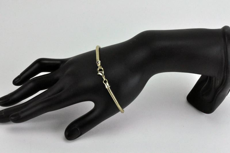 3.2mm Snake Chain Bracelet - 7.5 Inch Length - Finished with Clasp - Sold by the Piece - Multiple Finishes Available - SNAKE2-BR