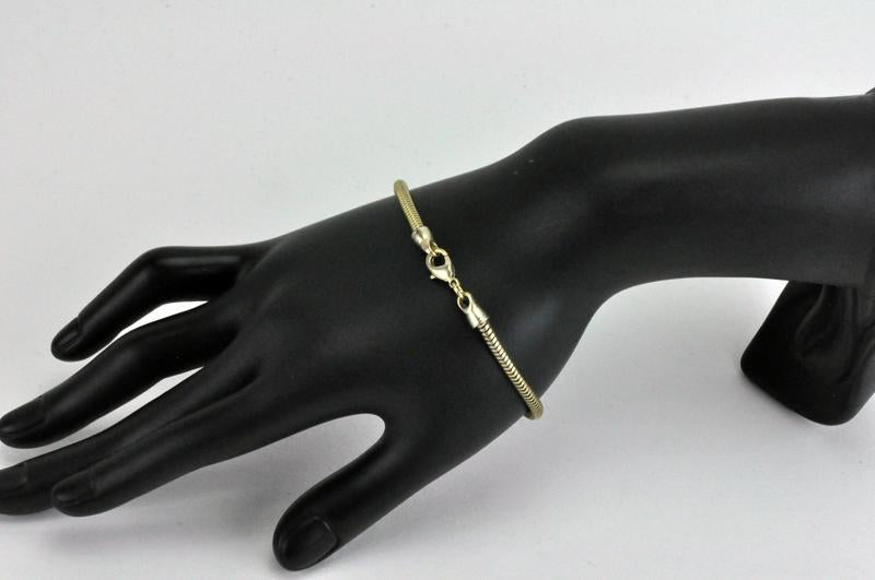3.2mm Snake Chain Bracelet - 7.5 Inch Length - Finished with Clasp - Sold by the Piece - Multiple Finishes Available - SNAKE2-BR
