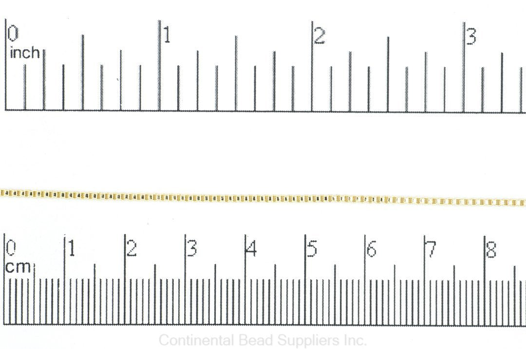 Box Chain - 1.2mm - Available in Multiple Colors - Sold by the Foot - CH 153