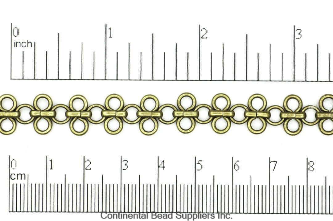 11mm Maille Specialty Chain - Made of Brass - Sold by the Foot - CH-213