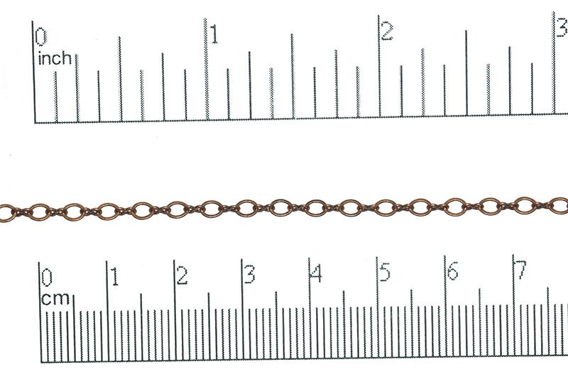 Cable Chain Small Size - Multiple Finishes Available- Measures 3.5mm x 3mm - Sold by the Foot - CH 245