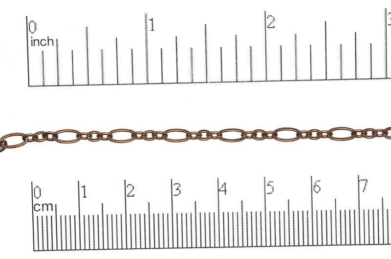Cable Chain Small Size - Multiple Finishes Available - Measures 6.4mm x 3mm - Sold by the Foot - CH 260