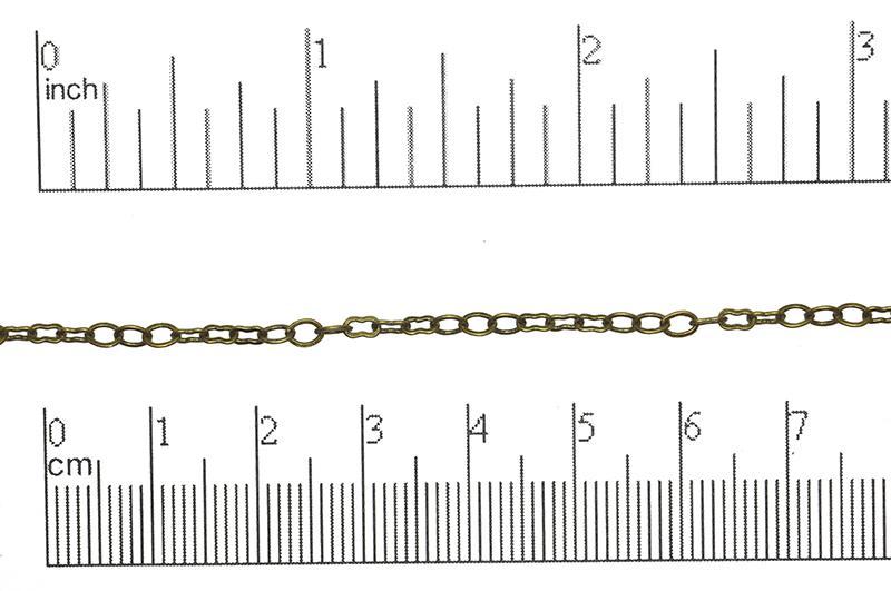 5mm x 3mm Peanut Link Chain - Made of Brass - Sold by the Foot - Ch-33