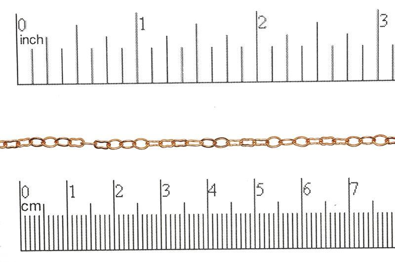 5mm x 3mm Peanut Link Chain - Made of Brass - Sold by the Foot - Ch-33