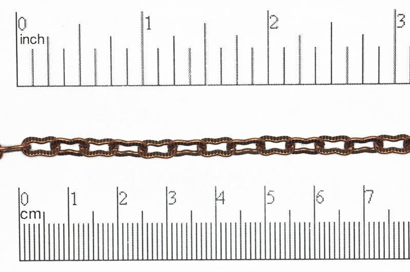 5mm wide and each link measures 8mm long Cable Chain Sold by The Foot - CH 822